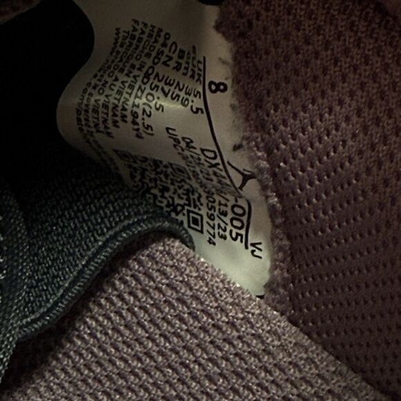 Women’s size 8-Nike Air Jordan 2 Retro Off Noir Sky K Mauve Sneakers DX4400 005 - Picture 8 of 9